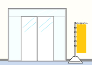 店頭のぼりでアピール